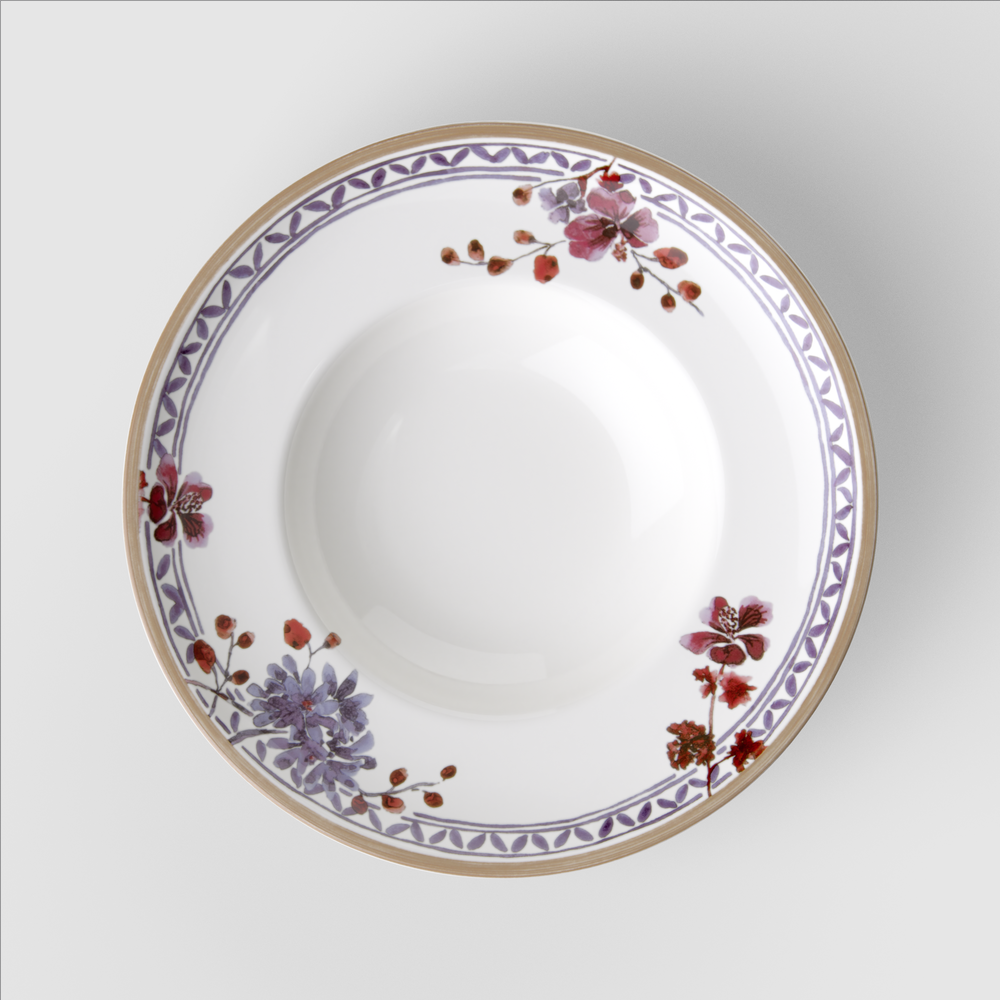 Artesano Soup bowl - Multi-colored, 10.1'', Premium Porcelain