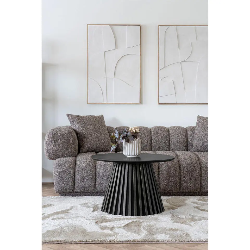 Hioshop Osaka salontafel &Oslash;70cm zwart
