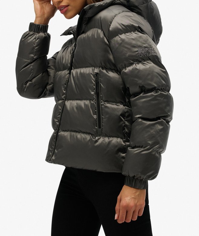 Hooded Luxe Sports Puffer Jacket