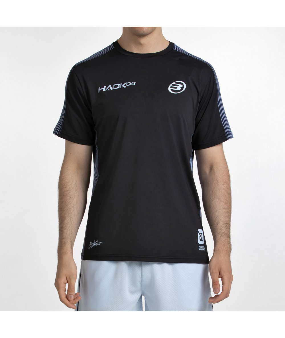 CAMISETA BULLPADEL PAQUITO 26V NEGRO