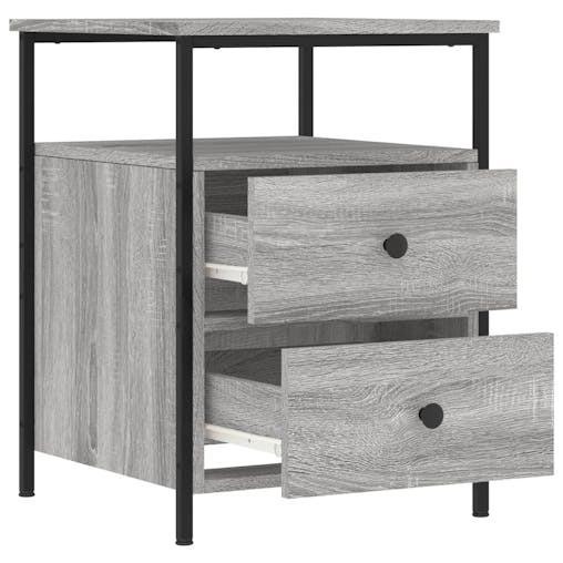 NNEVL Bedside Cabinets 2 pcs Grey Sonoma 44x45x60 cm Engineered Wood