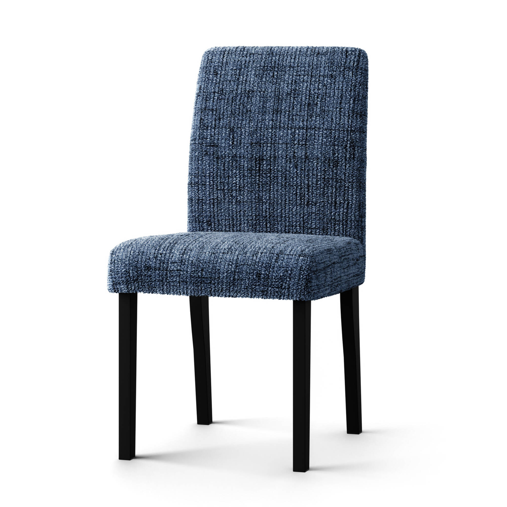 Housse microfibre bi-extensible effet faux uni spéciale chaise