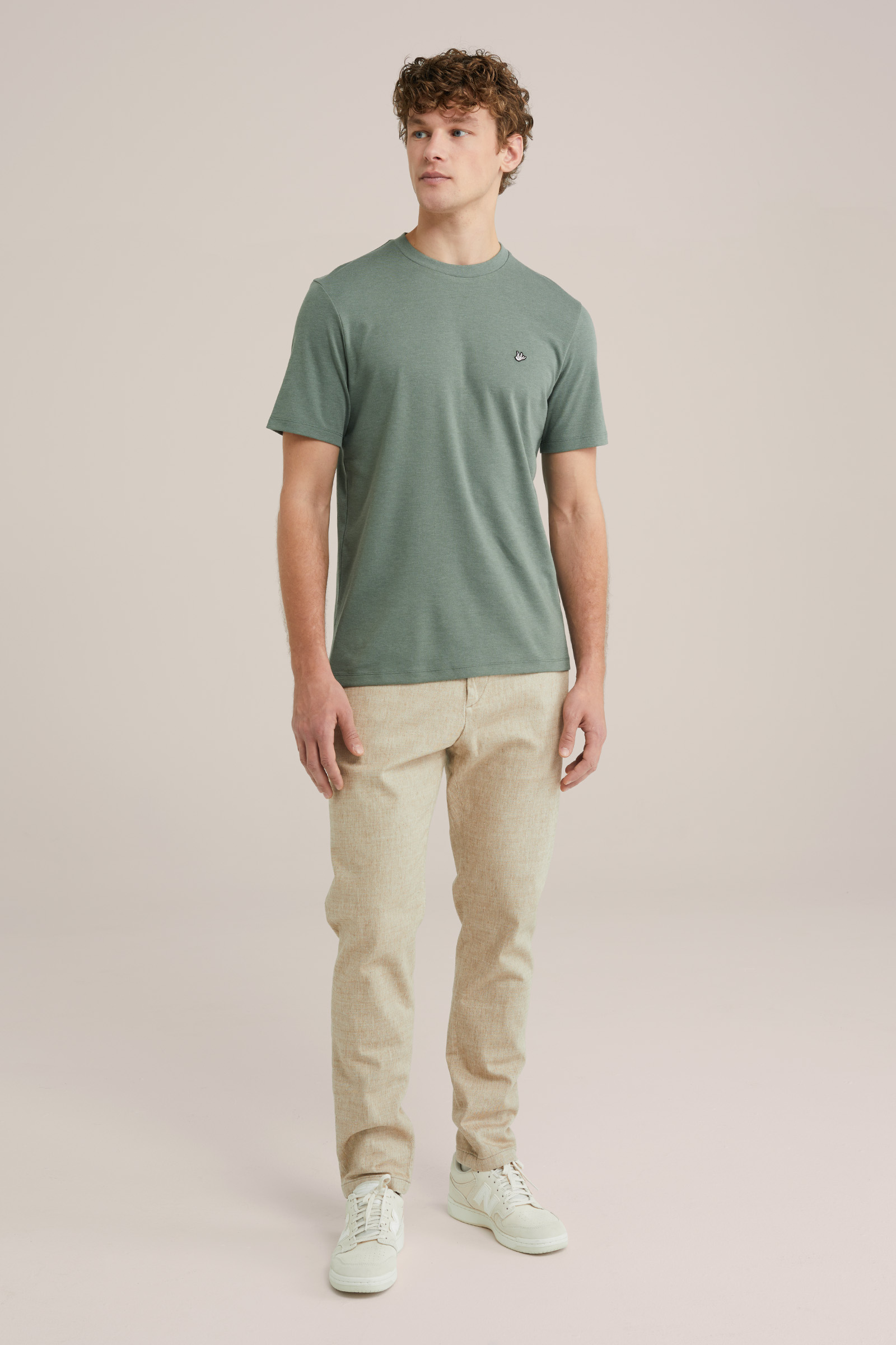 Heren regular fit T-shirt met embroidery