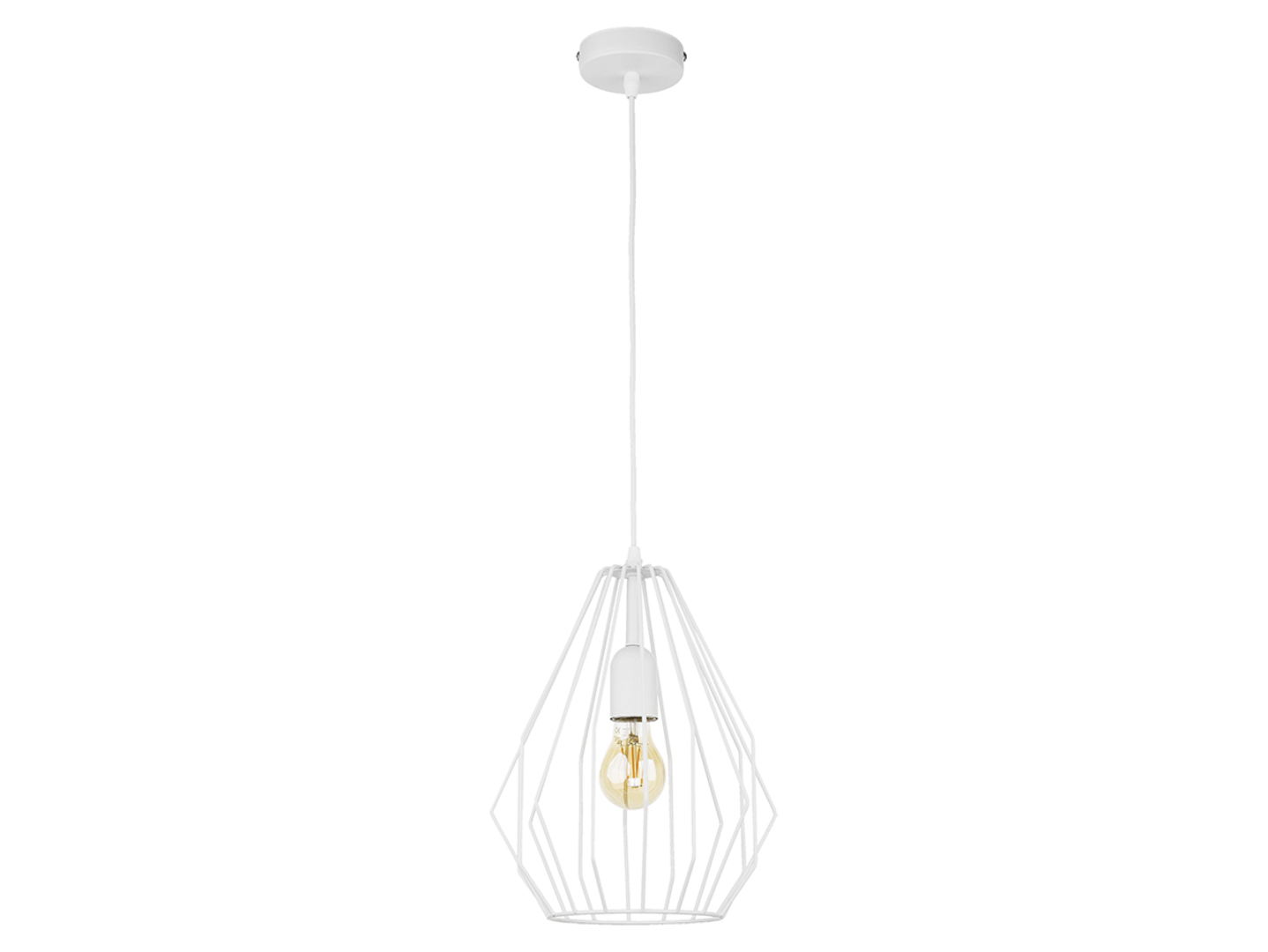 Lampa wisząca Brylant metalowa biała