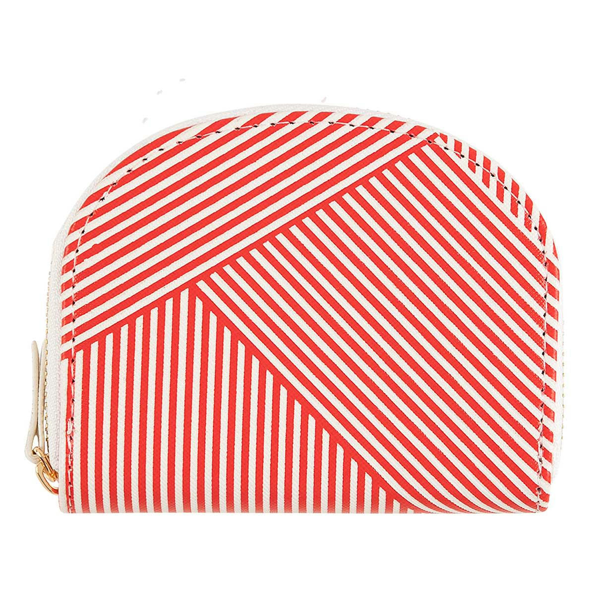 - Porte-monnaie - Rayures Blanches Et Rouges