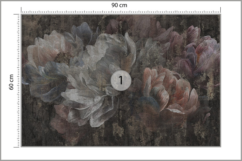 Fototapeta Malowane Abstrakcyjne Piwonie 90x60cm