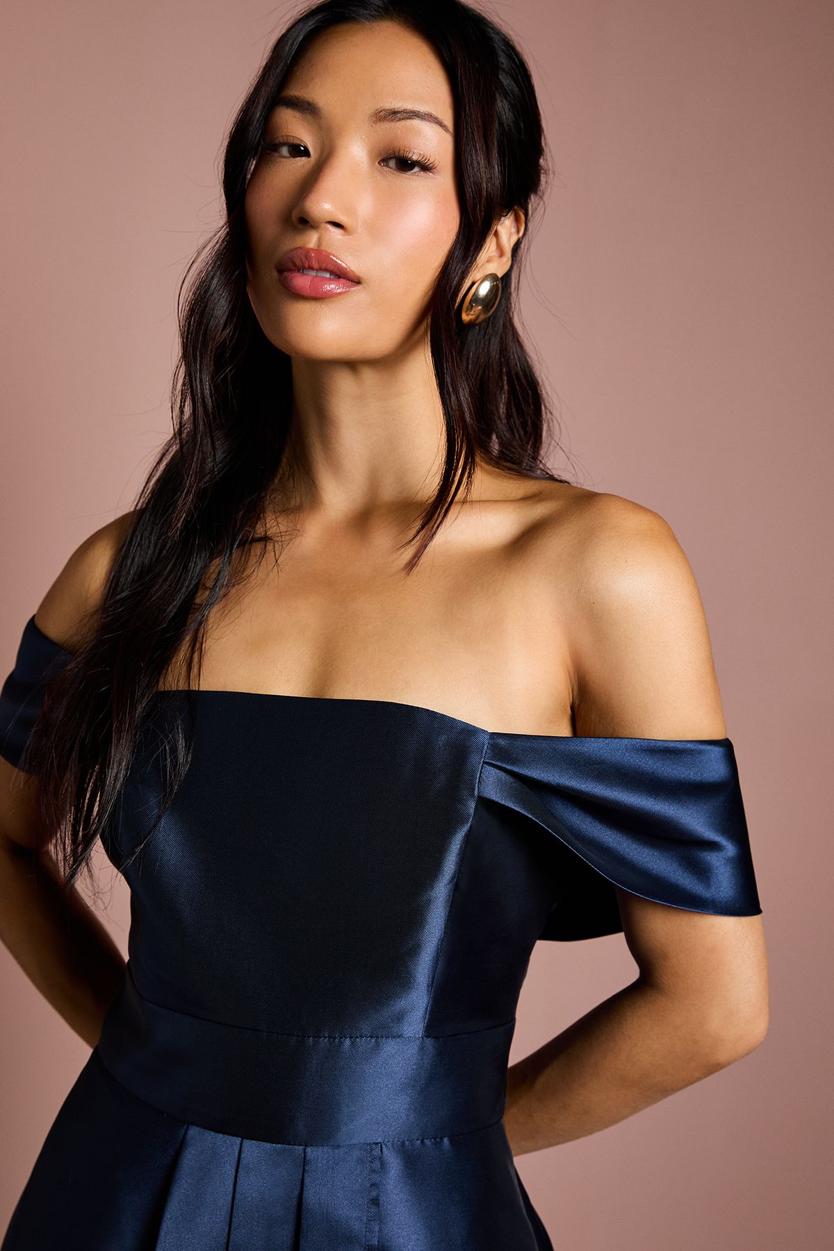 Coast Bardot Twill Waterfall Bridesmaid Dress