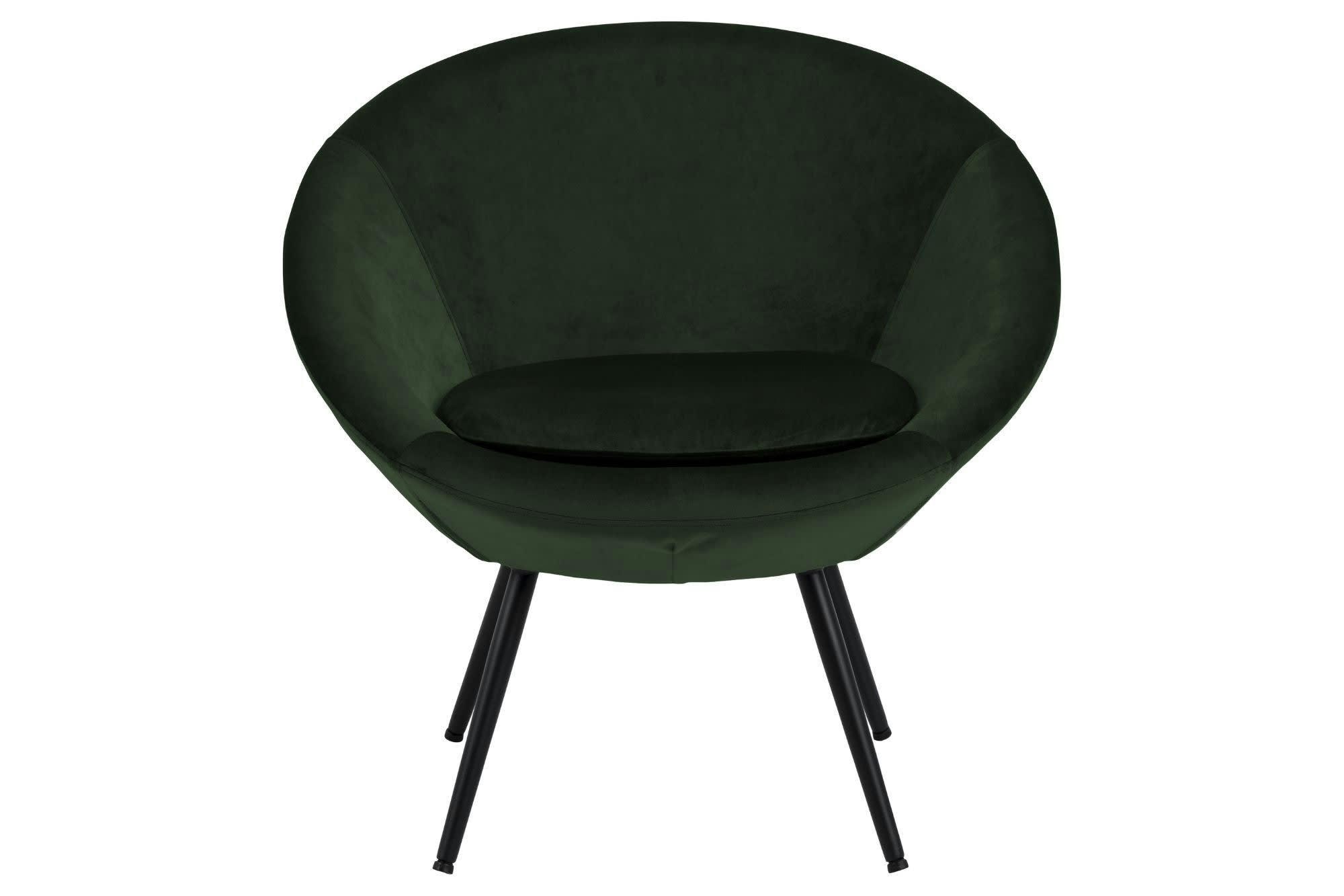 AMY - Fauteuil lounge en velours et métal