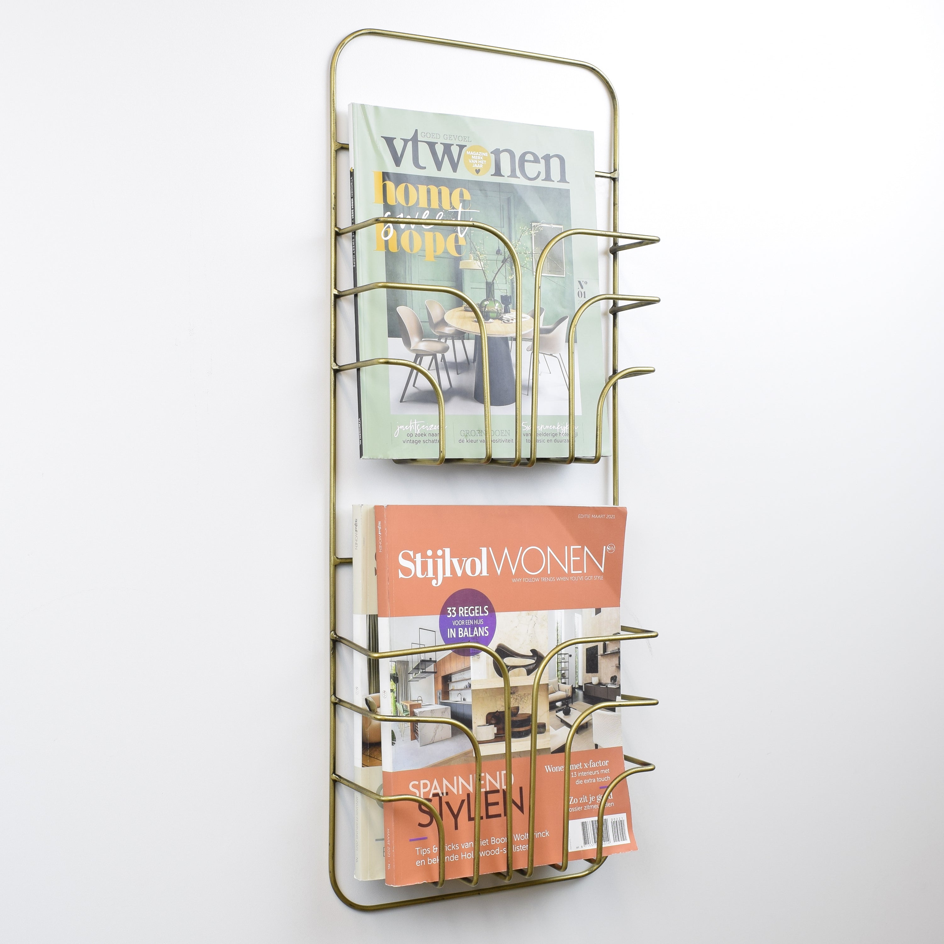 LOFT42 Rowan Large Tijdschriftenrek - Goud - Metaal