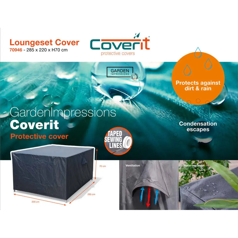 Coverit loungeset beschermhoes - 285x220xH70 cm