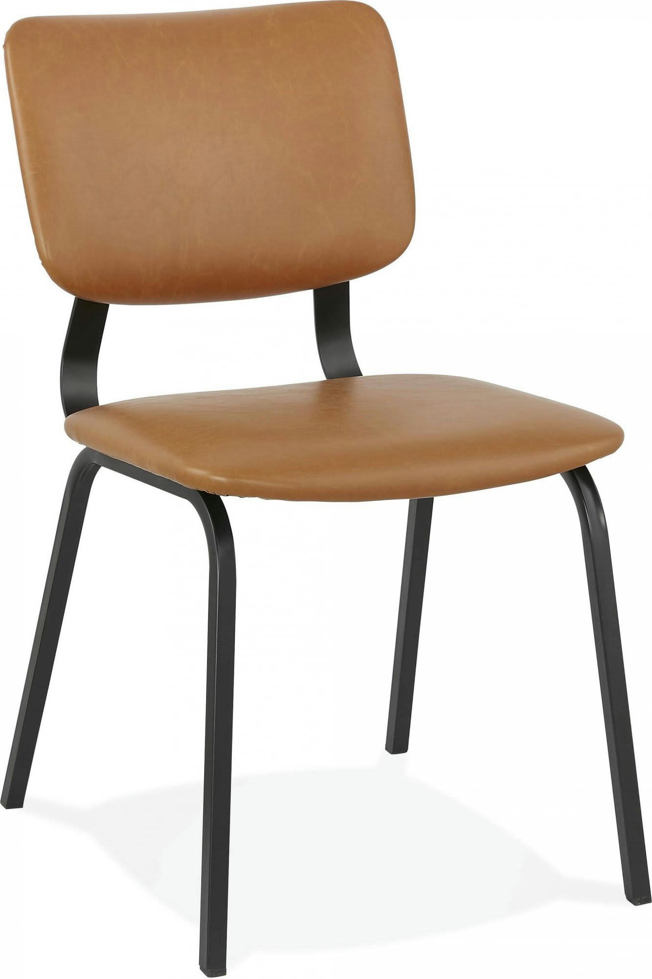 COATI - Chaise Simili Marron H. assise 46 cm rembourré