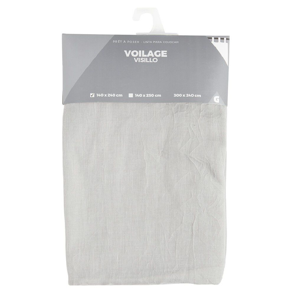 Voilage à oeillets gris clair