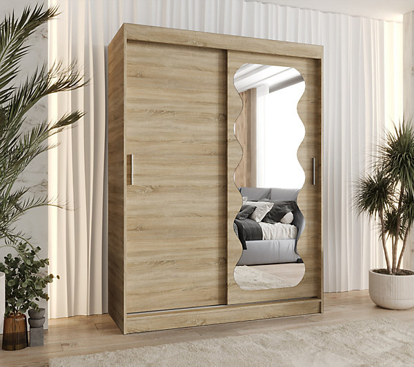 Armoire SPOTI à portes coulissantes H. 200 x L. 150 x P. 62, 2 portes