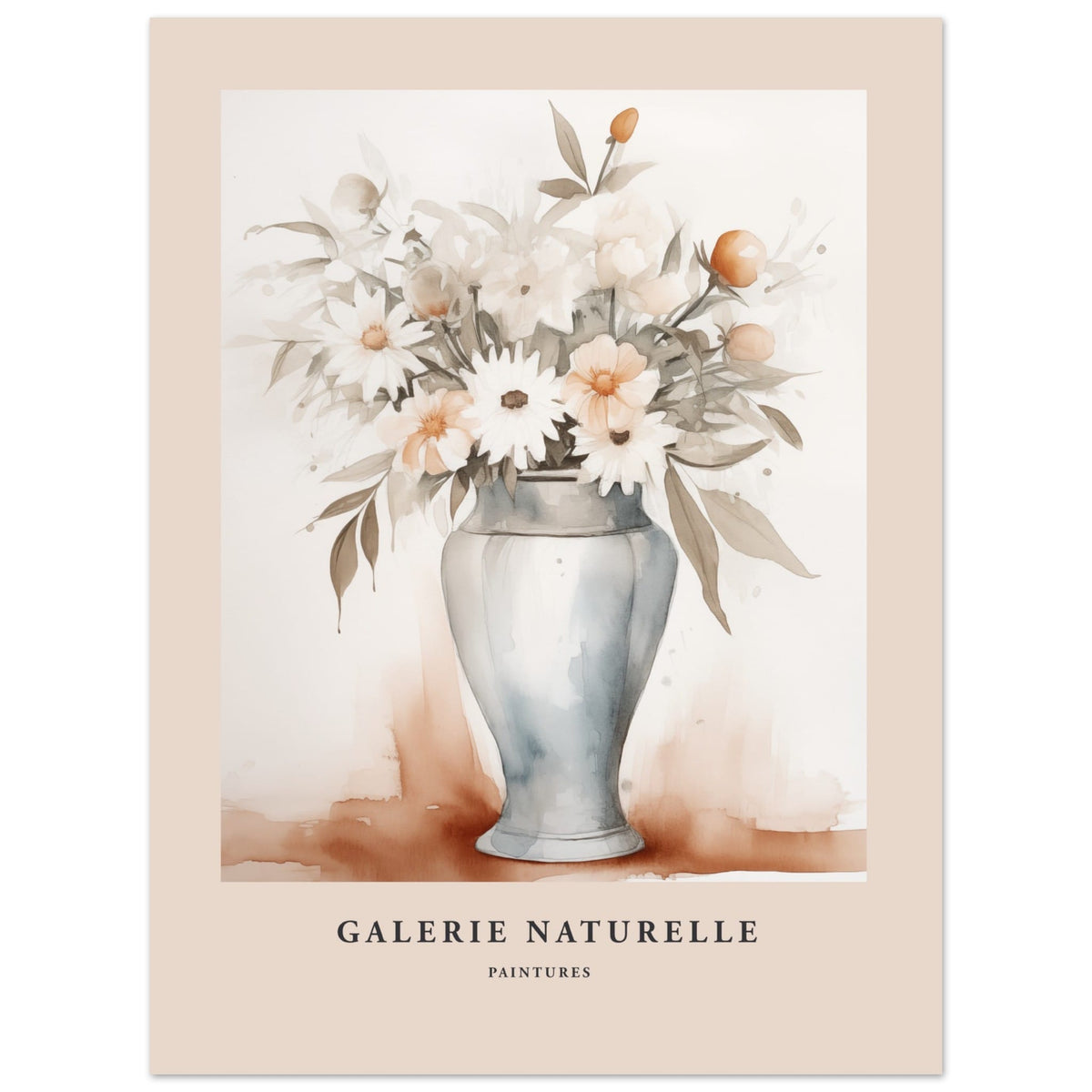 Artfulprints Poster Bloemen in vaas 3  - 30x40 cm - Meerkleurig