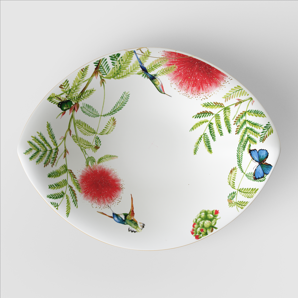 Amazonia Decorative fruit bowl - Multi-colored, 23.7 oz, Premium Bone Porcelain