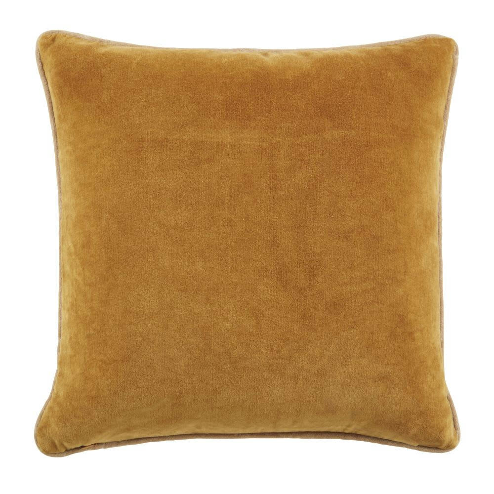 ALTAVILLA - Coussin en velours de coton brodé imprimé oiseau multicolore 45x45