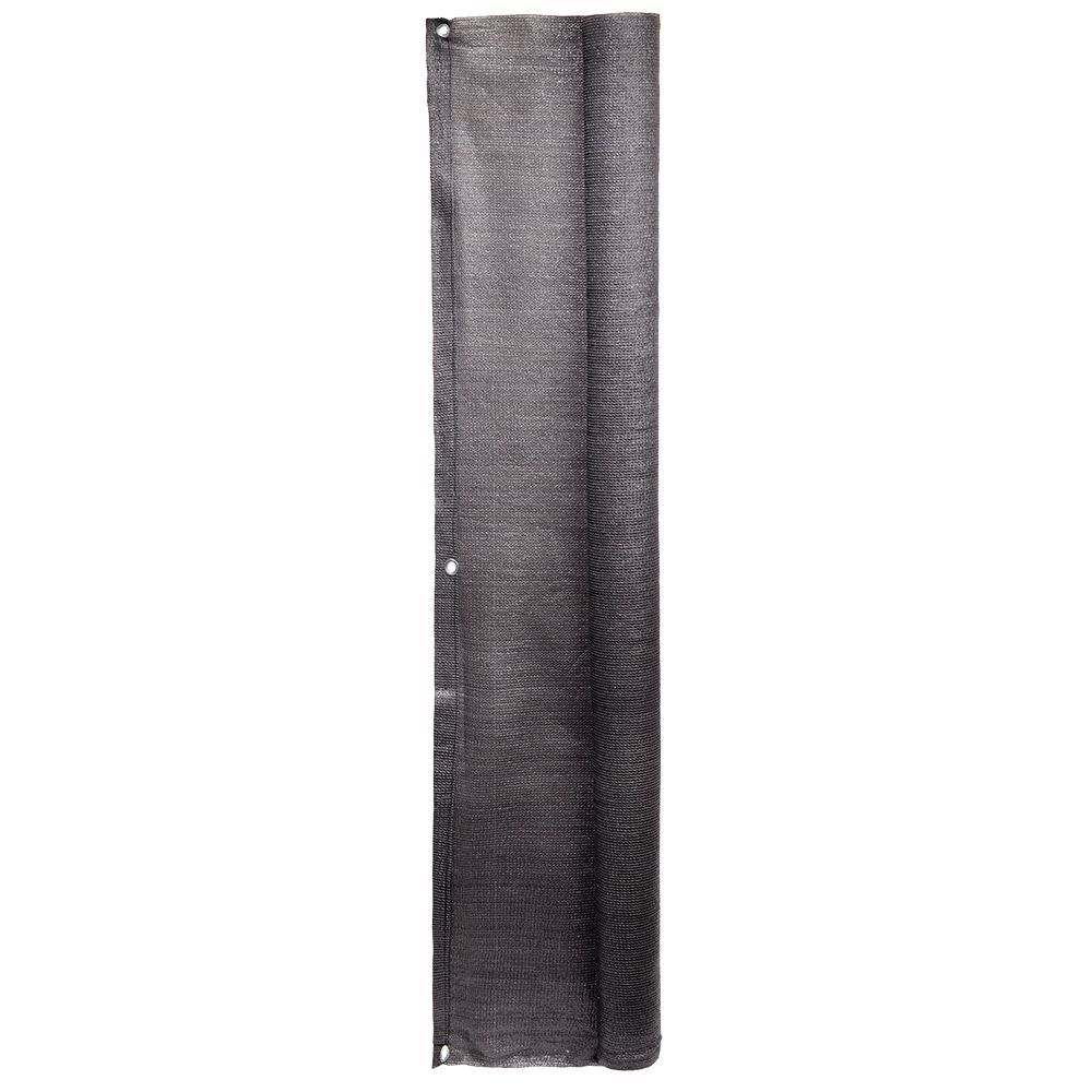 Brise vue toile gris foncé avec oeillets L.500xH.150cm