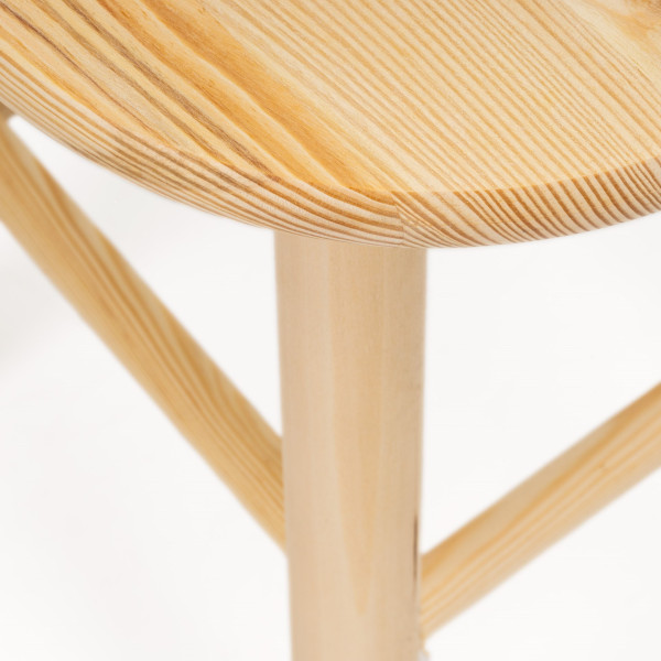 Taboret drewniany okrągły, krzesło 44 cm stołek kuchenny, pomocniczy