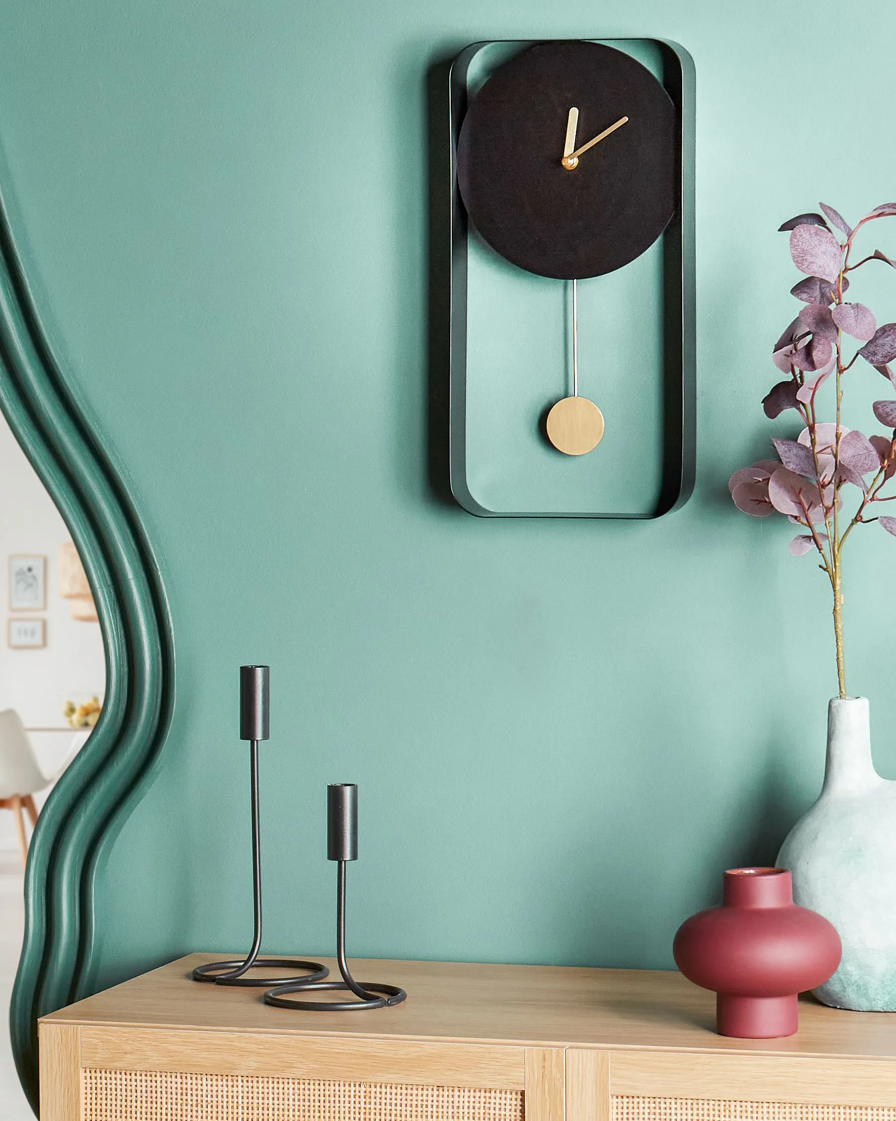 Wall Clock SERVOZ 21 cm Metal Black