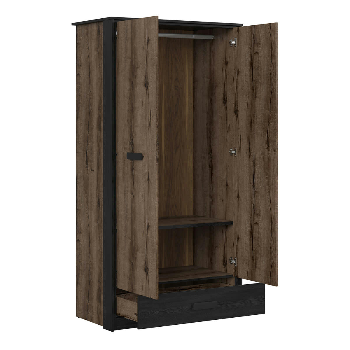 - Armoire 2 portes 1 tiroir naturel