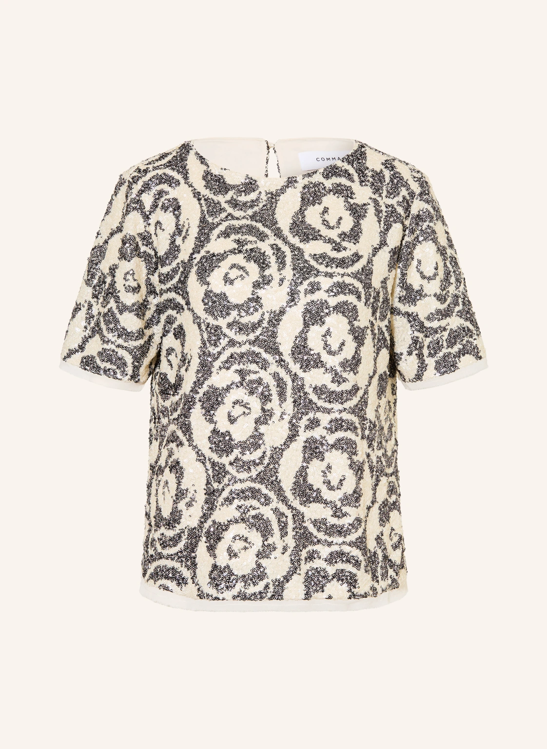 COMMA Blusenshirt mit Pailletten