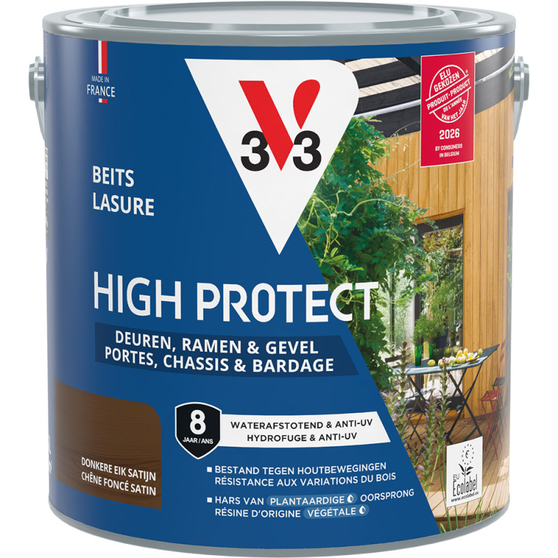 Lasure pour bois High Protect chêne foncé 2,5 L V33