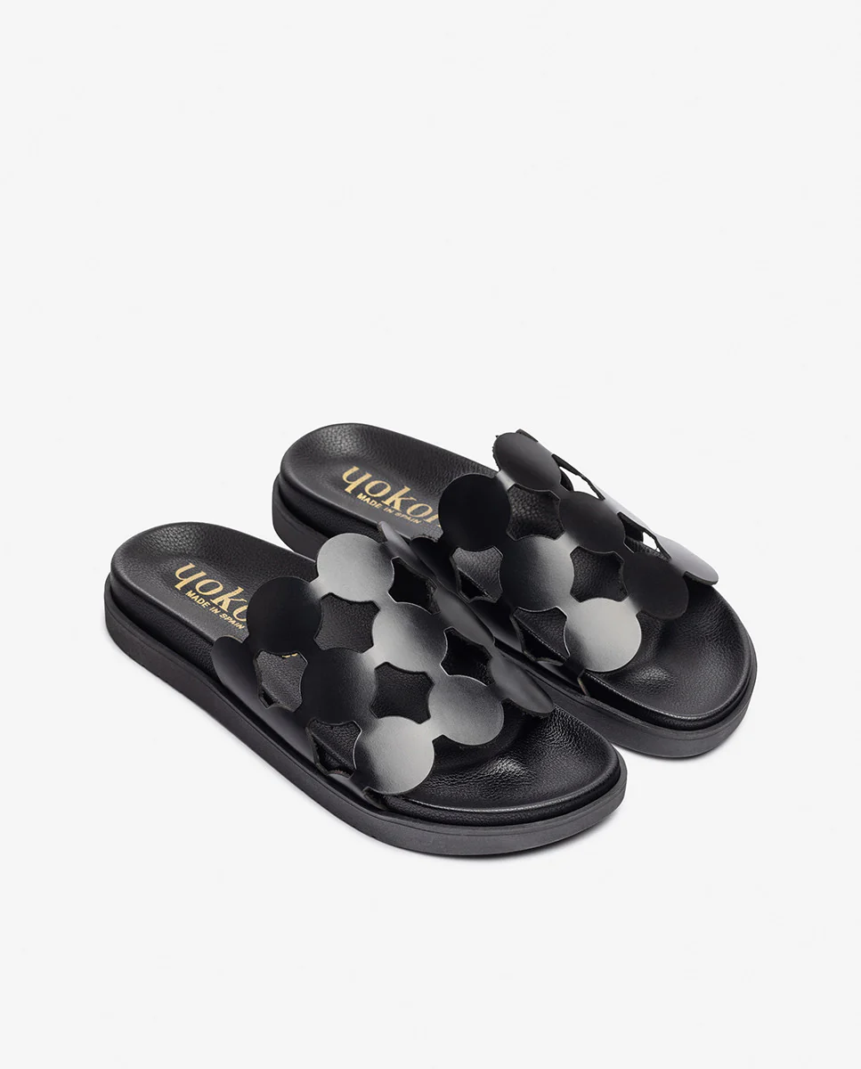 Sandalia plana MORENA-256 negro