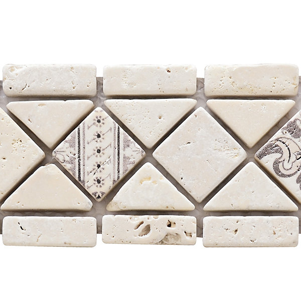 LISTEL RENAISSANCE ROMA TRAVERTIN NATUREL 1 PIÈCE 6 X 28,5 CM CASA LINEA