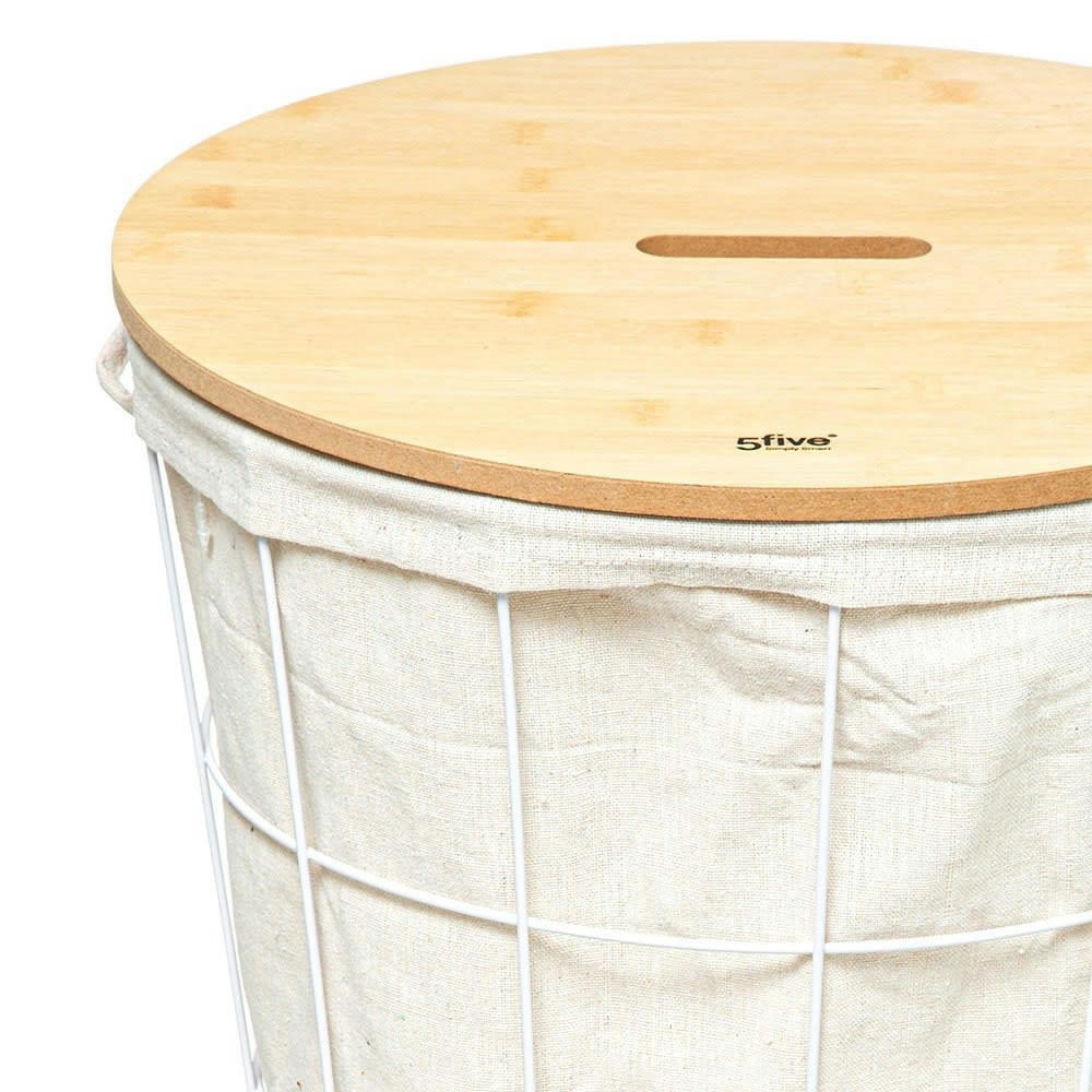 MODERN - Panier à linge blanc