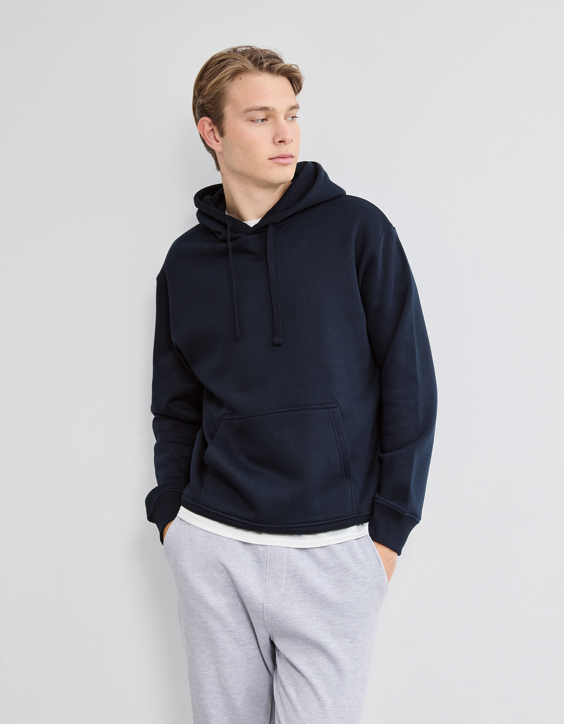 Sweatshirt com Capuz, Homem, Azul Escuro