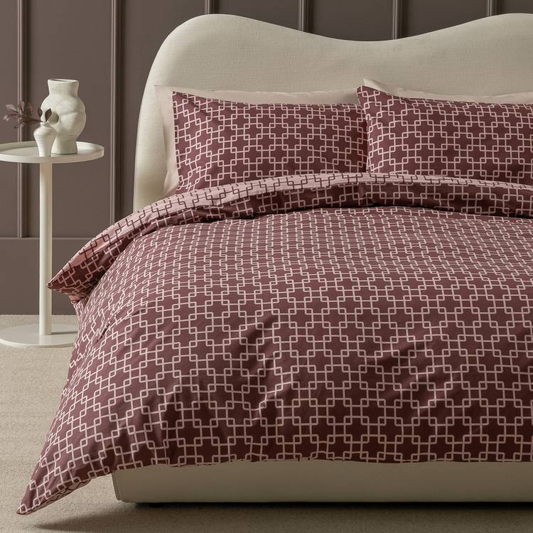 Habitat Geo Trellis Pink Bedding Set - Single