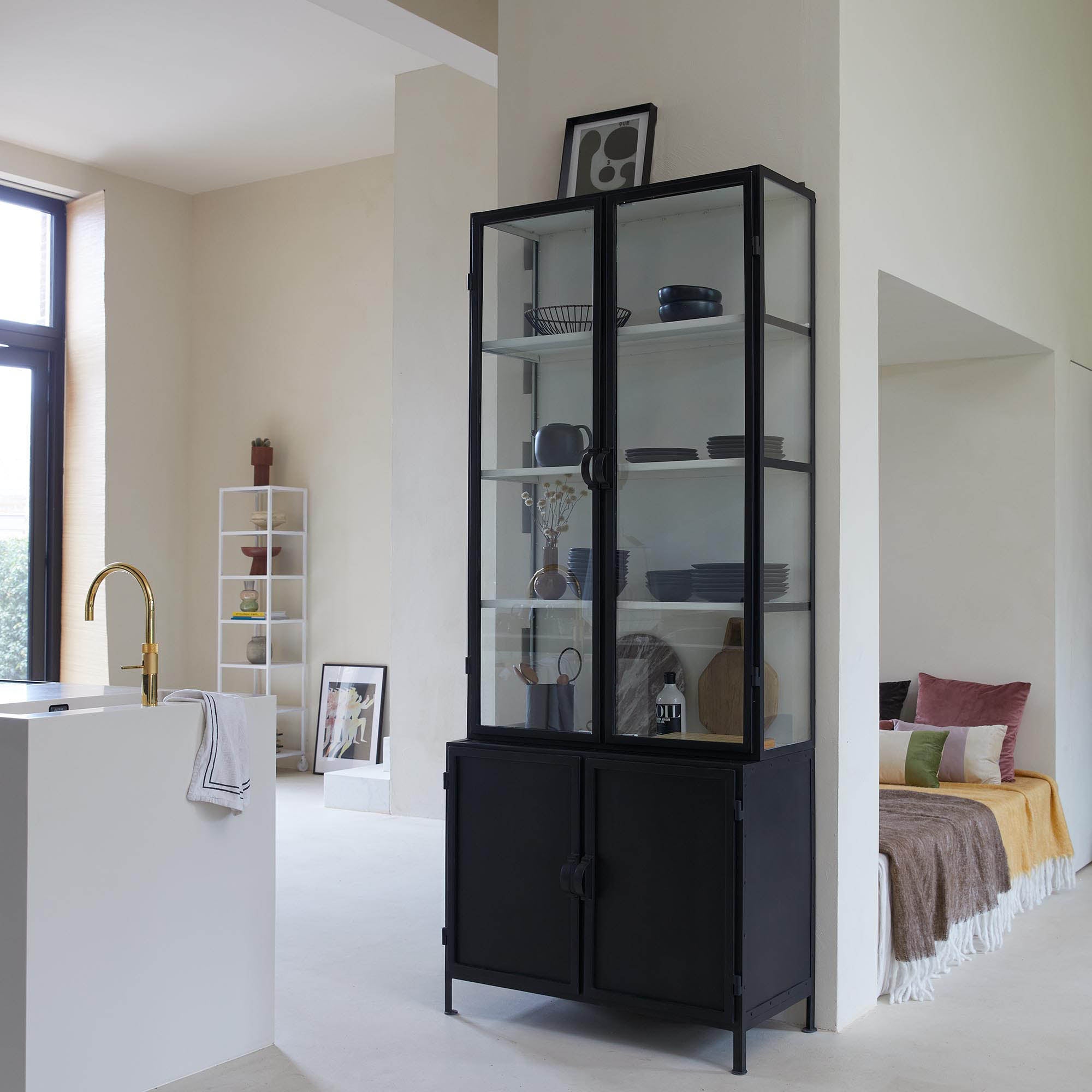 New Routz Detroit Vitrinekast B 95 cm - Zwart