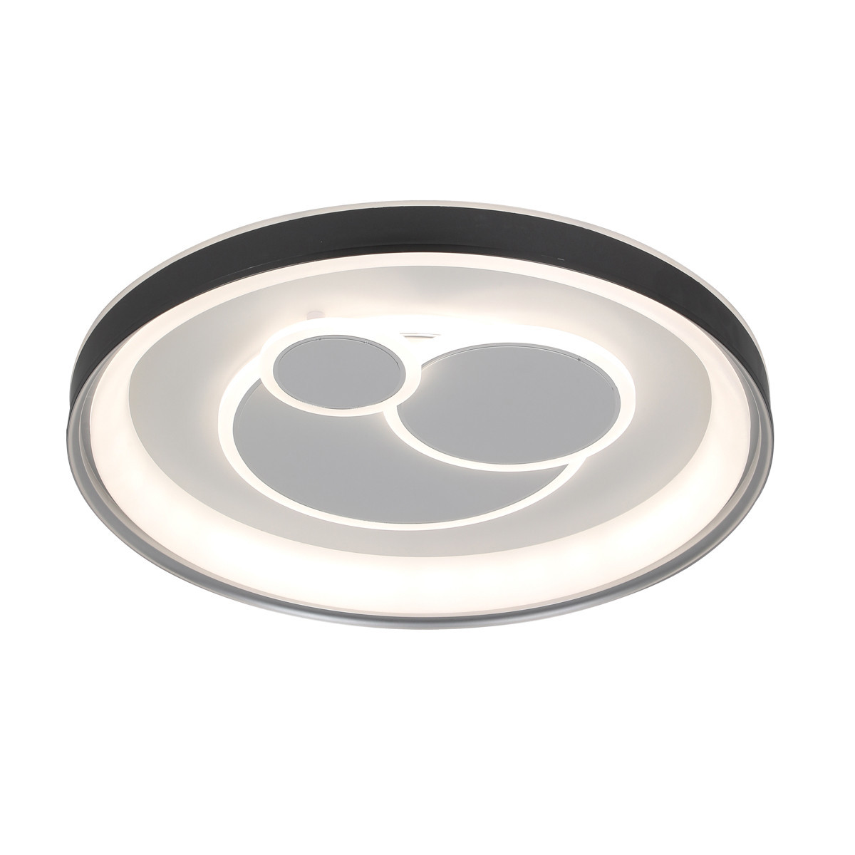 Plafon FLORINA z pilotem okrągły czarny LED 1x46W 49cm 5750lm IP20 Italux