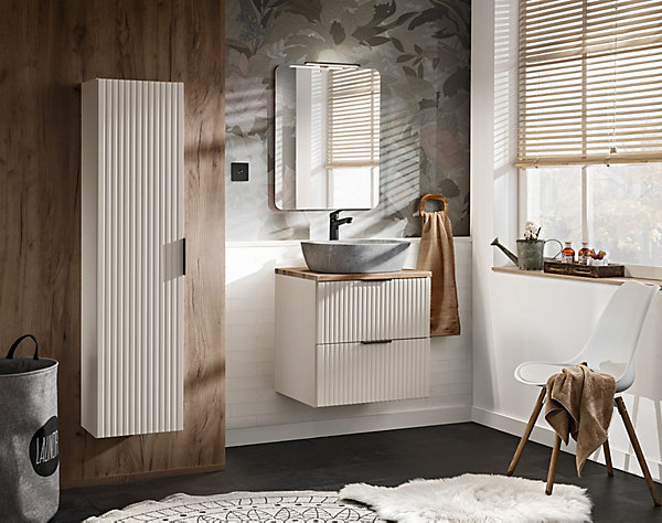 Meuble de salle de bain suspendu sous lavabo ADEL CACHEMIRE 60 cm