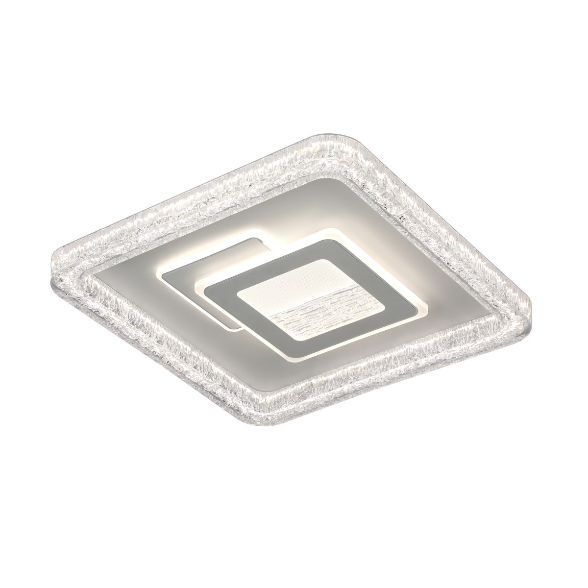 Plafon TEMPIO z pilotem kwadratowy biały LED 1x55W 50cm 6875lm IP20 Italux