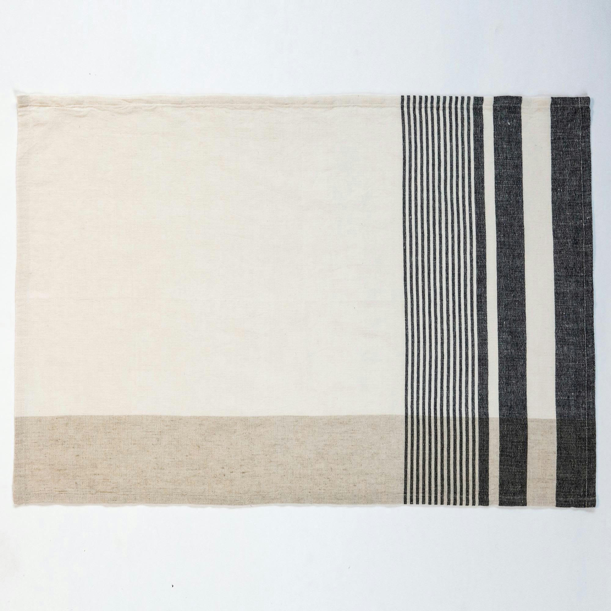 LINEAIRE - Lot de 2 torchons 50x70 multicolore en lin