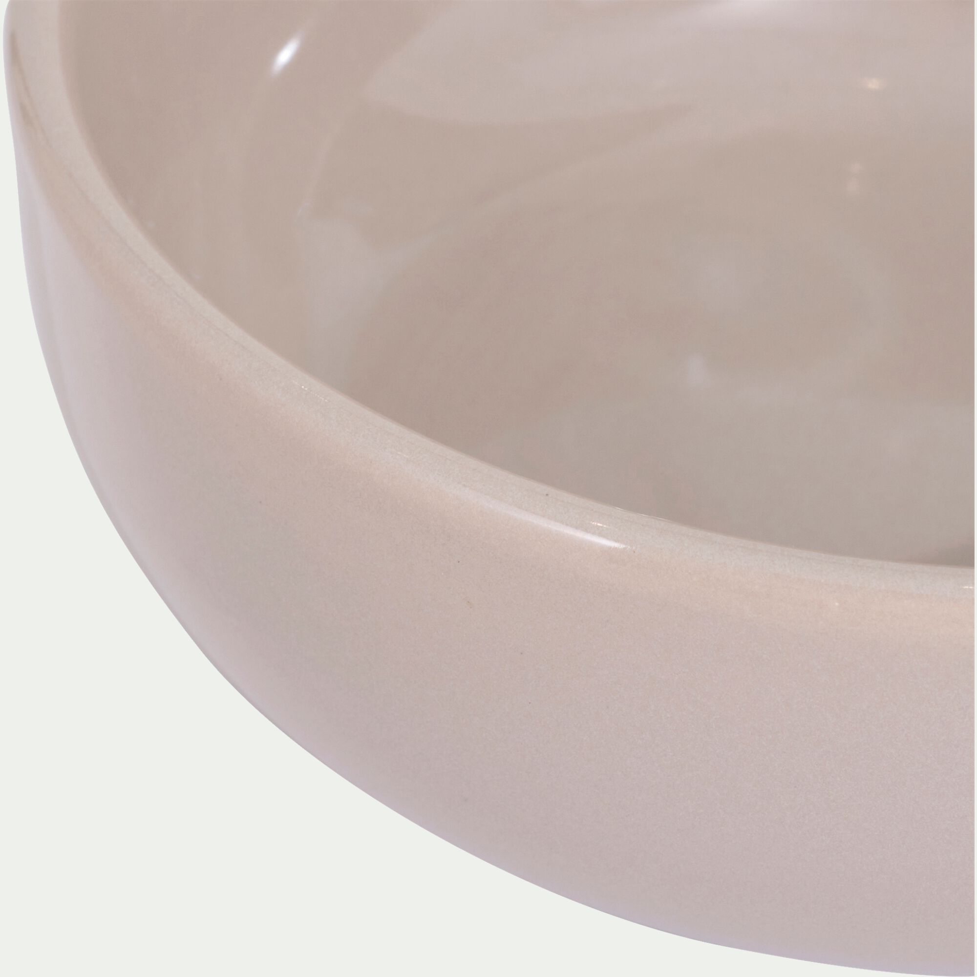 SELMA - Assiette creuse en faïence D15cm - beige alpilles