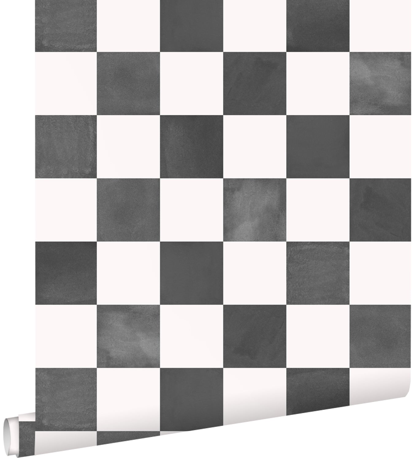 ESTAhome behang geblokt motief zwart wit - 53 cm x 10.05 m - 131285