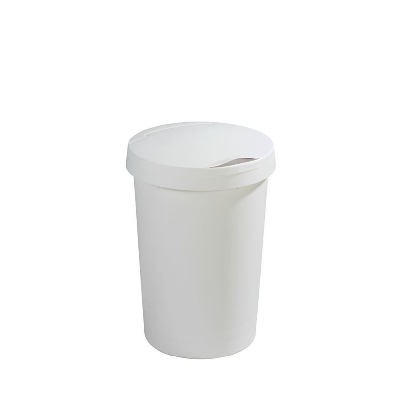 Poubelle à couvercle plat Twinga blanche 45 L SUNWARE