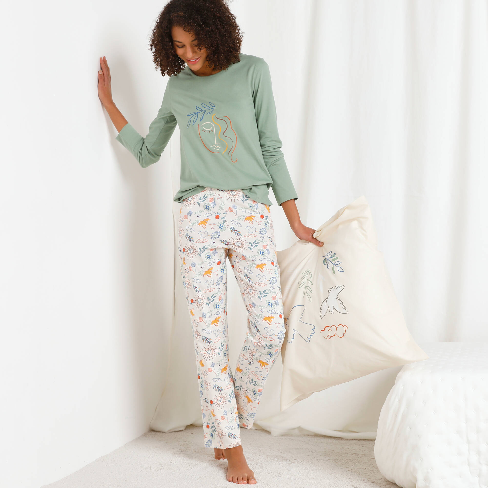 Pyjama pantalon imprimé "Madère"