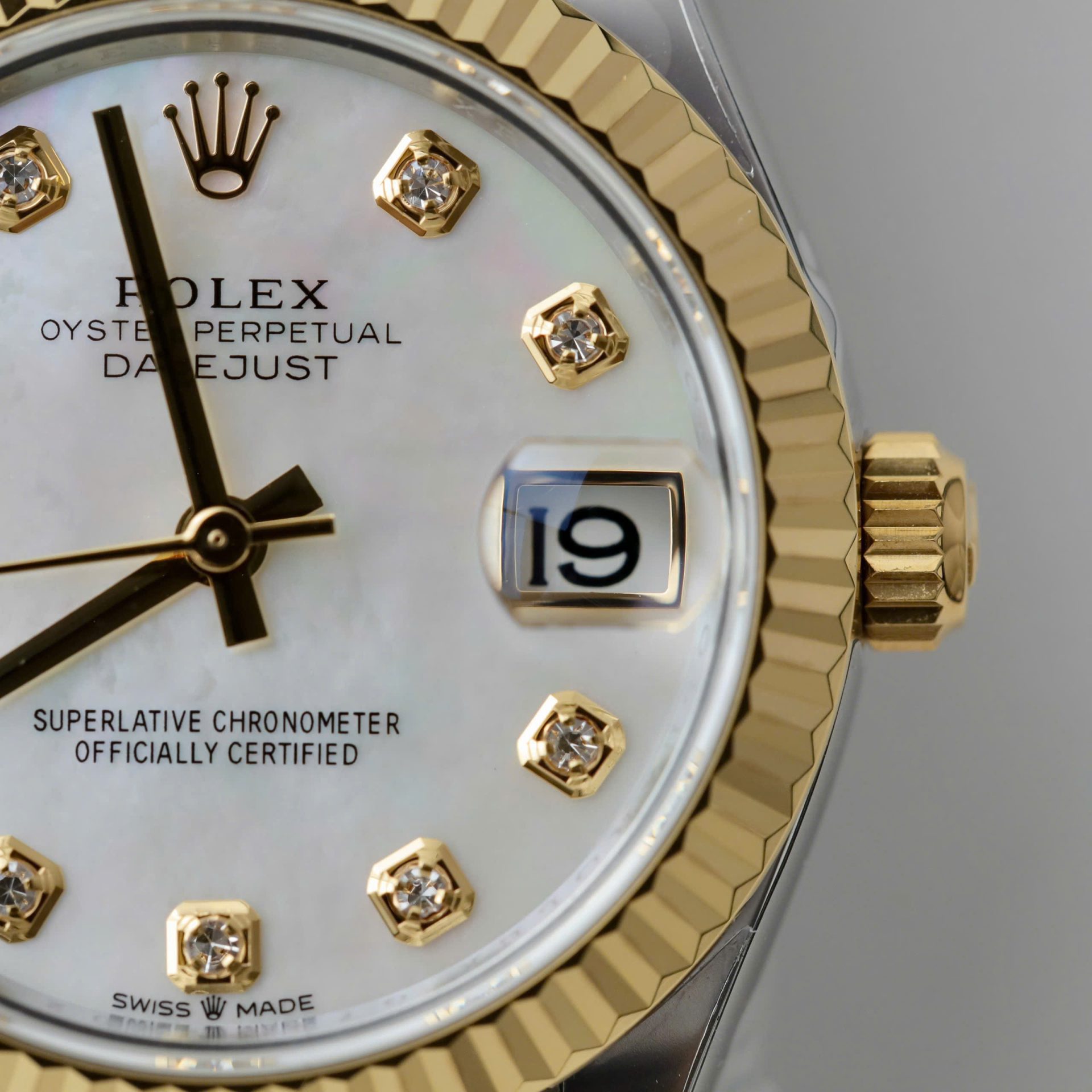 Rolex Datejust SS/YG Plated MOP Dial CZ Diamonds 31mm Jub THBF Replica