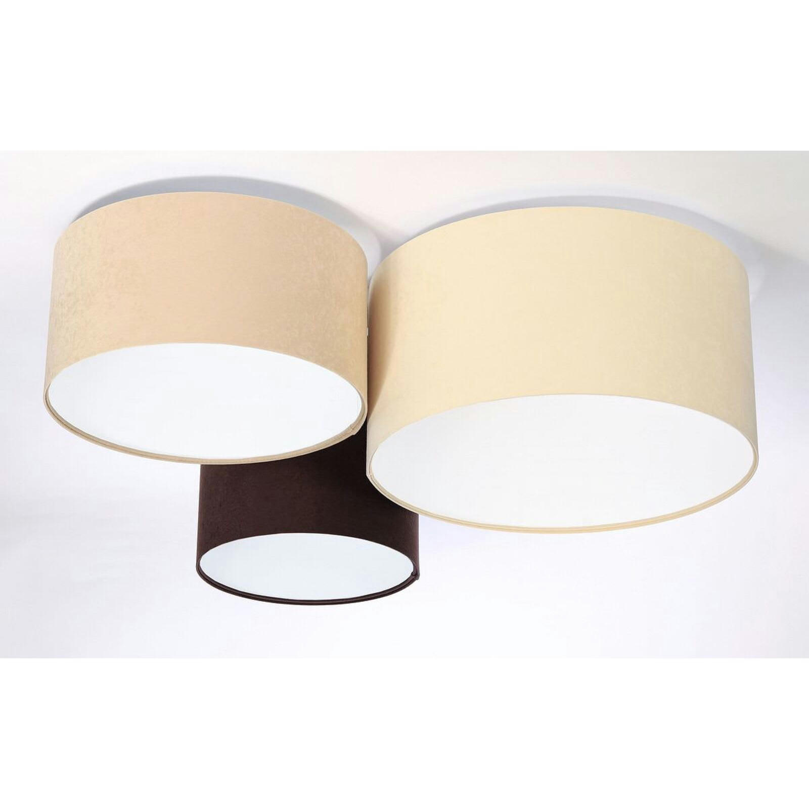 TRIO - Plafonnier Tissu Beige
