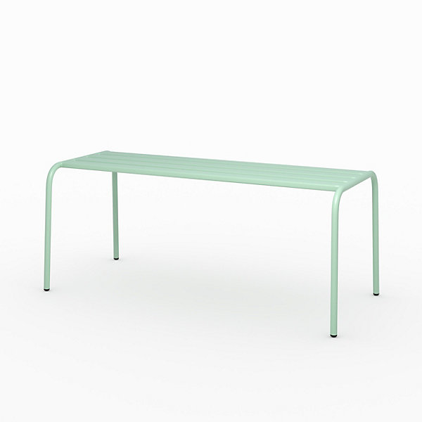 Banc de jardin en métal vert clair 2 personnes - Yumi