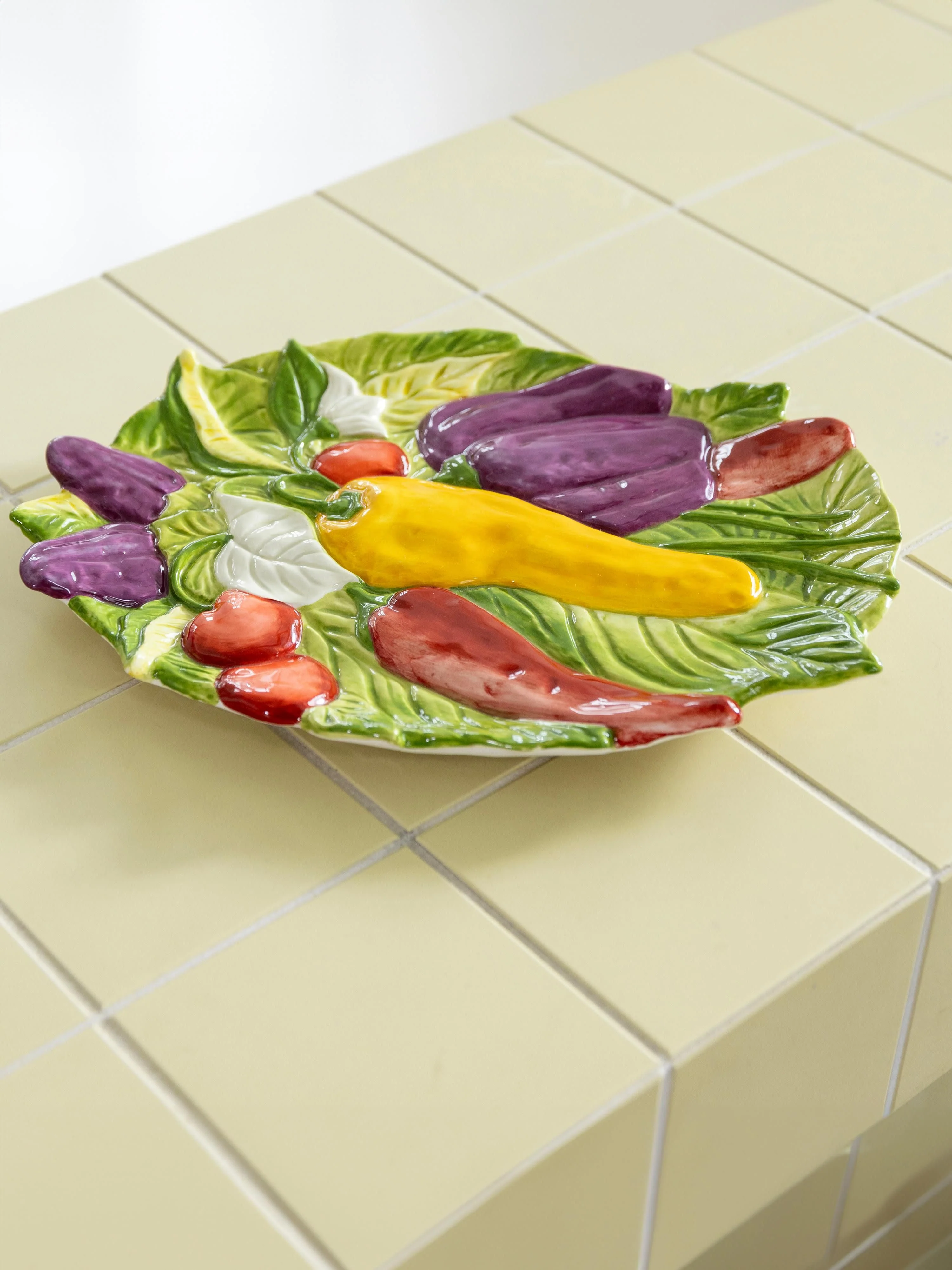 Handbemalte Servierplatte Legume