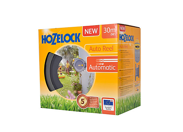 Dévidoir mural automatique Hozelock Auto Reel équipé avec tuyau d'arrosage 30 m