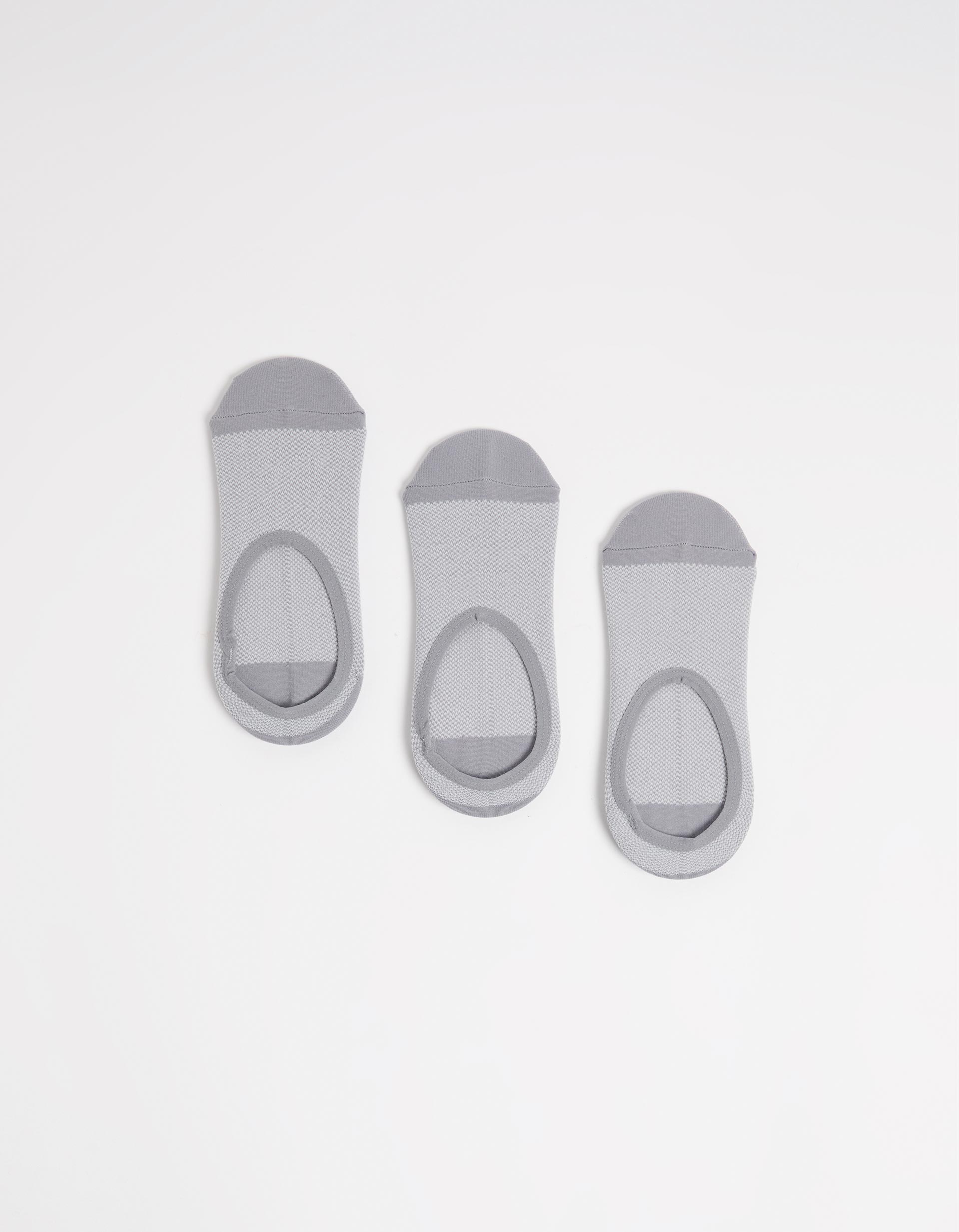 Pack 3 Pares de Meias Pezinhos, Homem, Cinzento