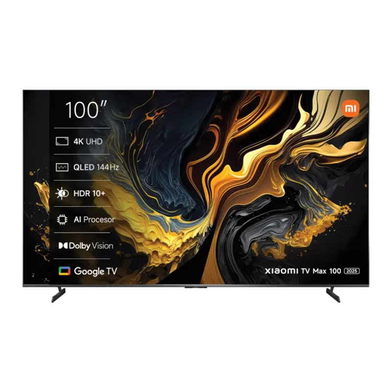Xiaomi TV Max 85Inch, Smart & 4K, 3HDMI & 2USB, Black
