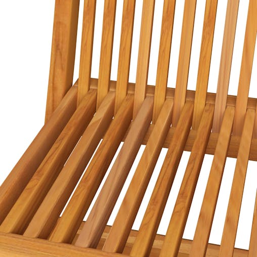 NNEVL Folding Garden Chairs 6 pcs Solid Teak Wood