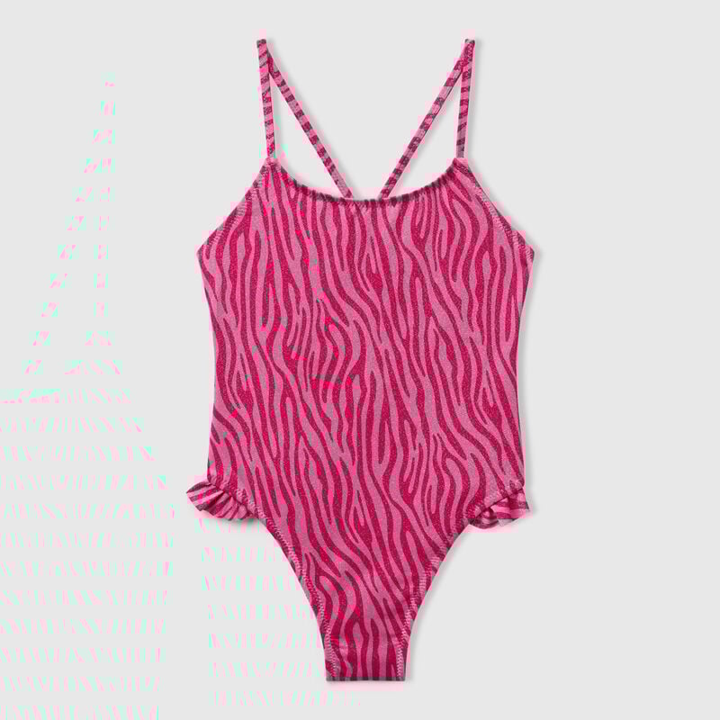 Animal print one-piece swimsuit