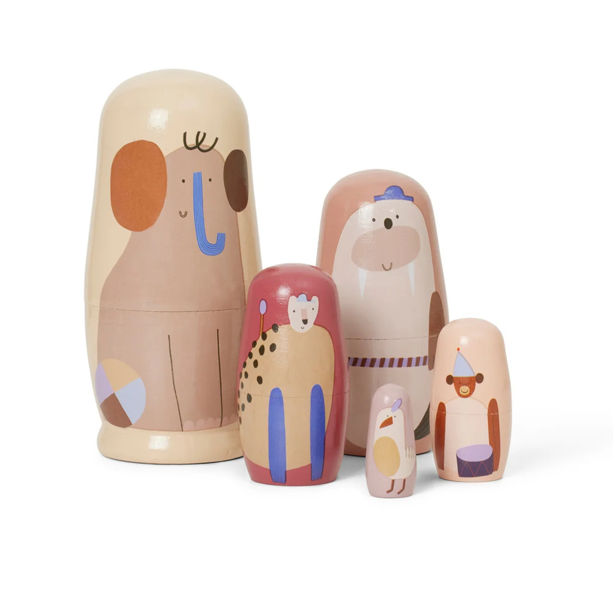 Ferm Living - Critter Matroschka Puppen, multi